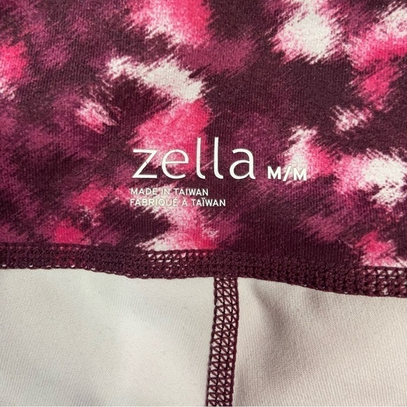 Zella Hot Pink Mesh High Waisted Cropped Leggings - Picture 5 of 6